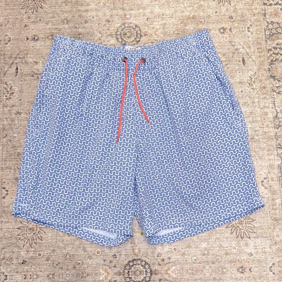 J.CREW Flax Swimwear 6”printed swim trunk Sz Small - Picture 3 of 10